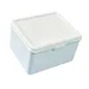 Caja de almacenamiento pequeña a prueba de polvo para escritorio, organizador transparente tipo flip-top estilo ins para materiales de scrapbooking, tarjetas y postales