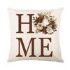 Nueva funda de almohada de flor de planta transfronteriza, cojín para sofá de sala de estar, otoño, lino, decoración para el hogar, cojín al por mayor