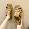 Novas Sandálias para Mulheres no Verão, Vazadas, Respiráveis, de Solado Grosso para Uso Externo, Antiderrapantes, Elegantes e Versáteis Sapatos Romanos, Sandálias de Praia