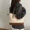 Bolso de Mano Simple con Lazo para Mujer, Estilo Europeo y Americano, Gran Capacidad, Nuevo Bolso Tote Casual de Hombro Otoño 2025