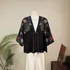 Zhi Li Nova jaqueta camisa de estilo chinês com bordado e franjas, corte solto, 2026, novo cardigã de estilo nacional para outono, top para mulheres