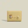 Portatarjetas Plegable Ultra Delgado con Ranuras Múltiples para Tarjetas Casper&Keanu Estilo Japonés Simple Lindo Billetera de Oso para Mujeres