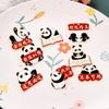 Panda Metal Broche Mochila Estudante Bonito Acessórios Pingente Texto Inspirador Distintivo Prêmio Pequeno Presente