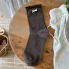 Songmu" Calcetines de Diseñador con Lazo para Mujer Calcetines de Media Pantorrilla Otoño/Invierno Nuevos Estilo Coreano Original Calcetines Apilados para Mujer