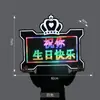 Placa de LED Colorida Brilhante em Formato de Coroa para Torcer em Bares, Shows, Atmosfera de Feliz Aniversário, Placa de Mão