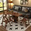 Mesa de Centro Dobrável Ajustável em Madeira Maciça para Apartamentos Pequenos, Mesa de Chá com Carrinho Móvel, Suporte de Chá de Dupla Finalidade, Armário Multifuncional Lateral de Sofá