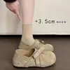 Zapatos Birkenstock vintage de cobertura total con moño, doble uso, nuevo modelo primavera 2026, con aumento interno de altura, adecuados para combinar con faldas, zapatos versátiles para mujer