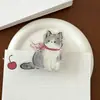 Clipe de Vedação Fofo em Formato de Gato, Clipe de Bolsa Plano de Acrílico Delicado, Clipe de PP Fofo para Presente, Pingente de Mochila