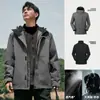 Chaqueta de Asalto Tres en Uno para Exteriores, Chaqueta Cálida, Nuevo Estilo Otoño e Invierno para Hombres y Mujeres, Ropa de Montañismo con Capucha, Cortavientos e Impermeable
