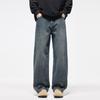 Calça da Moda Estilo de Rua Masculina Flare Jeans Scimitar Azul Escuro Masculino Novo 2025 Tecido Lyocell