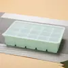 Rejilla de silicona para hielo de 15 compartimentos transfronteriza Molde de cubitos de hielo rojo se puede personalizar rejilla de hielo de cocina fácil de desprender en la rejilla de hielo