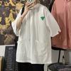 Playera de Manga Corta con Capucha tipo Waffle de Alta Gama Estilo Coreano para Hombre y Mujer, Top Versátil de Media Manga Holgado Estilo Harajuku de Verano