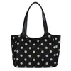2026 Nuevo Bolso Tote de Gamuza y Terciopelo con Lunares Estilo Coreano Retro Gran Capacidad Bolso de Hombro y Mano Casual para Viajes Cien