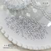 Joyería para uñas Huizi con corte blanco K9, borde invertido, flash, tamaño pequeño, plana, de forma especial, con diamantes mixtos, venta al por mayor