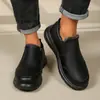 Zapatos de Algodón de Talla Grande Transfronterizos Estilo Nuevo de Invierno Forrados de Felpa Engrosados Suela Ligera Suela Suave Versátiles Antideslizantes Zapatos Cálidos para Hombres de Edad Media y Mayores