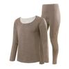 Traje de Ropa Interior Térmica Antibacteriana de Lana Seda 5A para Hombre Otoño e Invierno Ropa y Pantalones de Otoño para Mujeres de Mediana Edad y Mayores
