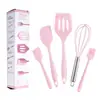 Fornecimento do Fabricante Espátula de Cozinha Doméstica Colher Sopa Espátula Utensílios de Cozinha Conjunto de 5 Peças Conjunto de Utensílios de Cozinha de Silicone Antiaderente