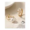 Anillo de Perla Real de Agua Dulce Natural para Mujer, Lujo Ligero, Gama Alta, Diseño Original de Nicho, Joyería Retro Francesa para el Trabajo para Mujer