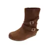 Botines de Plataforma Retro para Mujer 2026 Otoño/Invierno Nuevos Botas Martin Estilo Western Calzables Punta Redonda Tobillo Corto Botas Holgadas Birkenstock