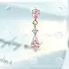 Aretes Serie Oro Rosa F136 Aleación de Titanio 2 Piezas G23 Titanio Rosca Interna Zirconia Studs Labret Aretes Joyería para Piercing