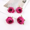 Pintura a Óleo Artesanal DIY Flor de Chá em Botão, Botões de Flor de Chá Rosa Estilo Europeu Simulado, Designs de Acessórios para Cabelo, Acessórios para Caixas de Doces de Casamento