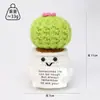 Planta Suculenta Cactus Tulipán Tejida a Crochet Muñeca Tejida Ramo de Flores Artificiales Decoración de Escritorio