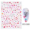 Cross-border New nail Art Adesivos ins Dia dos Namorados Cor Amor Rosa Arco Adesivo adesivos de unhas