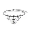 Pulseira Europeia e Americana Transfronteiriça Aço Inoxidável Osso de Cobra Pulseira Temporada de Formatura Presente Comemorativo de Feriado Gravação Pulseira de Aço Titânio Atacado