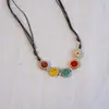 Collar de mariposa de cerámica vintage de estilo chino hecho a mano, estilo étnico femenino, moda nacional, estilo antiguo, cadena de clavícula, collar con cordón, venta al por mayor