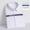 Camisas de Negocios Casuales de Gama Alta de Manga Larga de Verano Camisas Color Sólido Blanco Khmer para Hombre y Mujer Ropa de Trabajo Camisas de Trabajo para Hombre