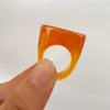 Joyería de Estilo Europeo y Americano, Anillo Cuadrado y Redondo de Acrílico con Diseño de Nicho, Moda de Gama Alta, Anillo Elegante y Versátil para el Dedo Índice