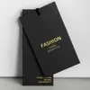 Etiquetas de Roupas Cartão Preto Etiqueta para Roupas Masculinas e Femininas Cartões de Etiqueta para Roupas Design Gratuito de Logo Cartões para Pendurar Personalizadas
