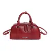 Bolsa de Mão Simples Estilo Coreano Literário Bolsa Transversal para Ir ao Trabalho no Outono Bolsa Boston Versátil Bolsa de Ombro para Mulheres Tendência