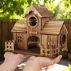 Nido de Pájaro Sólido de Madera para Exteriores, Anticorrosión y a Prueba de Lluvia, Nido de Pájaro Colgante para Patio, Cría de Loros y Gorriones, Venta al por Mayor de Fabricante de Loros
