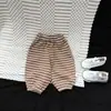 Pantalones de bebé a rayas estilo coreano, nueva colección de otoño, pantalones deportivos casuales multicolores para bebés y niños pequeños, pantalones tipo zanahoria de corte holgado con puños elásticos
