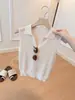 Chaleco de Punto Calado Color Caqui con Cuello Polo Estilo Old Money para Mujer, Top sin Mangas Versátil Delgado Casual de Verano