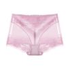 Ropa interior sexy de encaje de cintura media-alta para mujer, ultradelgada, sin costuras, transparente, abdominal, levanta glúteos, tentación, malla, entrepierna de algodón antibacteriano
