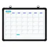 Calendario Magnético Personalizado con Marco Negro Pizarra Blanca Exportación Transfronteriza Tablero de Notas Borrable Marco de ABS Montado en Pared Tablero de Escritura