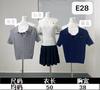 Estilo Novo Primavera e Verão Feminino College Doce Jovem Moda Tricô com Ponto Trançado Bordado Manga Curta Seda Gelada Malha Polo Top