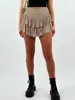 En Stock Venta al por Mayor Moda Europea y Americana Color Sólido Verano para Mujer Nueva Moda Falda Plisada Sexy Chica Caliente Volantes Falda Corta