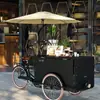 Carrinho de Café Móvel, Carrinho de Vendas Multifuncional, Decoração, Barraca de Passeio Invertido, Triciclo Elétrico para Sorvete ao Ar Livre