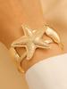 Juego de Joyería de Mano Hueca de Estrella de Mar y Concha de Estilo Oceánico Transfronterizo Europeo y Americano Anillo Pulsera Anillo de Brazo Brazalete de Brazo