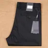 Pantalones casuales de hombre serie Z, finos, de algodón lyocell elástico, para primavera y verano, negro brillante, lisos, antiarrugas, pantalones de vestir