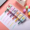 Atacado de fábrica pronta entrega conjunto de caneta marca-texto esmalte de unha impressão de logotipo novo desenho animado fofo caneta marca-texto