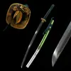 Faca Japonesa Artesanal de Aço Padrão Longquan City Faca de Peça Única Faca Longa Japonesa Faca Iai Katana Exportação Sem Fio