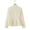 Top profesional de lujo ligero estilo Chanel para mujer, nueva colección de otoño, sofisticado y elegante, rejuvenecedor, entallado a la cintura, corte ajustado, prenda exterior elegante