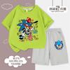 Roupa de Verão de Manga Curta para Meninos Sonic the Hedgehog Verão Solta Roupa Infantil Média e Grande Roupas Esportivas de Verão para Crianças Shorts Infantis