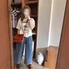 Camiseta Estampada de Desenho Animado Retro Americana de Manga Curta para Mulheres Verão Estilo Coreano Algodão Puro Solta Estilo Bf Preguiçoso Top de Meia Manga Tendência