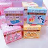 Nuevas pegatinas mixtas de dibujos animados para jalar, pegatinas adhesivas lindas para manualidades infantiles, pegatinas, juguetes, lote de tres yuanes