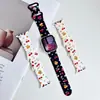 Ins lámina colorida estampado de cereza correa de silicona adecuada para Apple 10 S11 generación iWatch Ultra pulsera